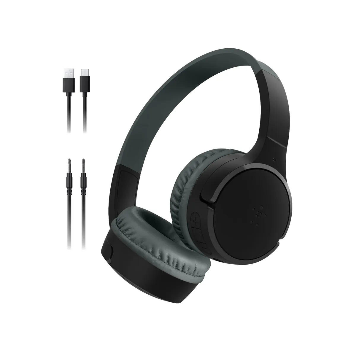 Belkin SoundForm Mini Kids On-Ear Headphones — Black