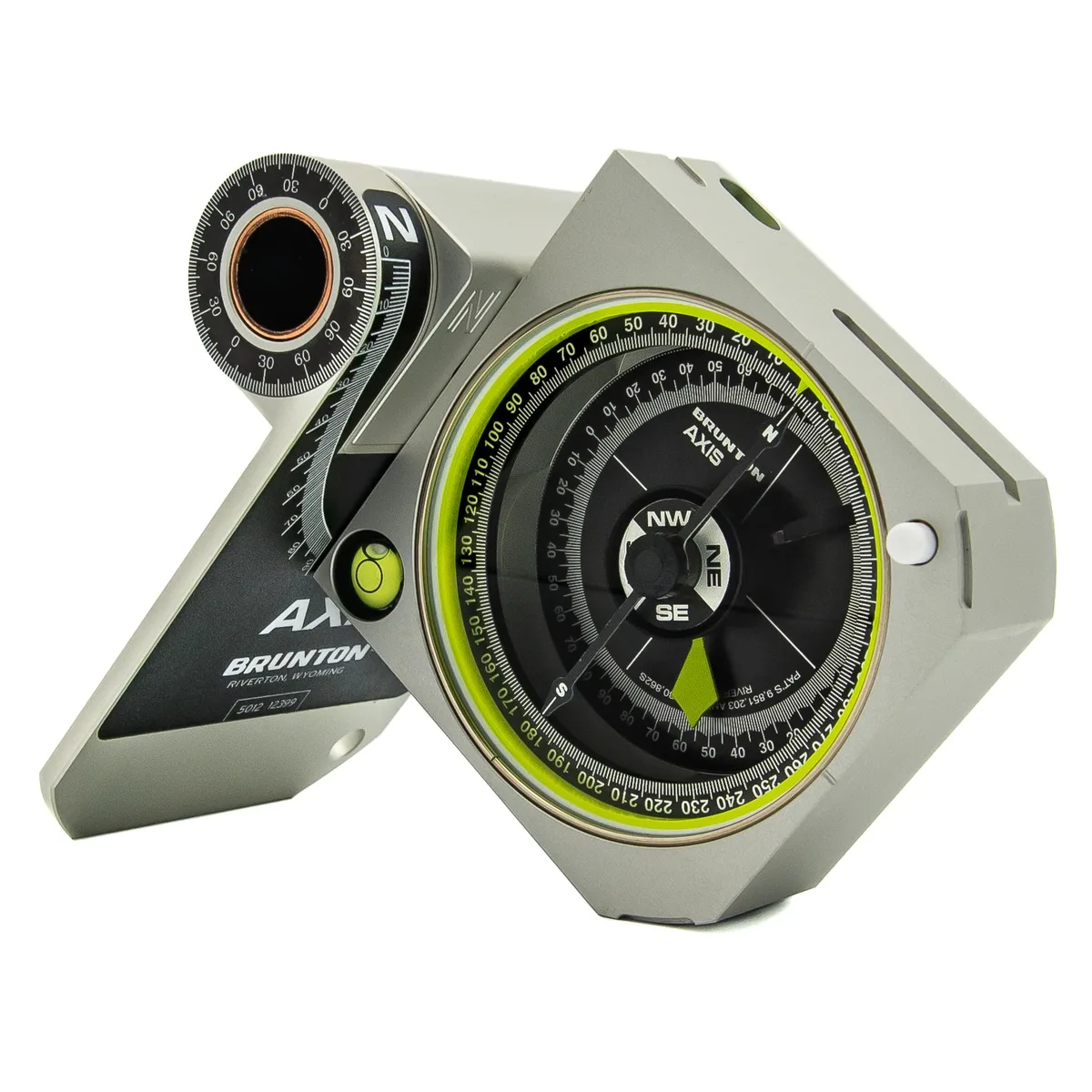 Brunton Axis Pocket Transit — 0–360°, Silver