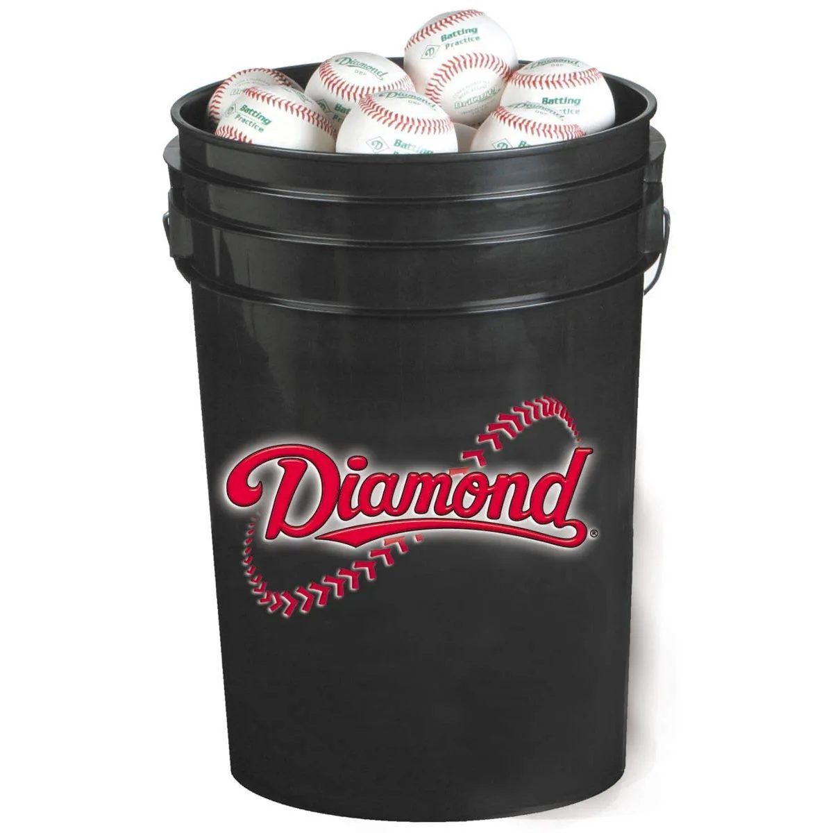 Diamond 6-Gallon Ball Bucket with 24 BB-OL Baseballs