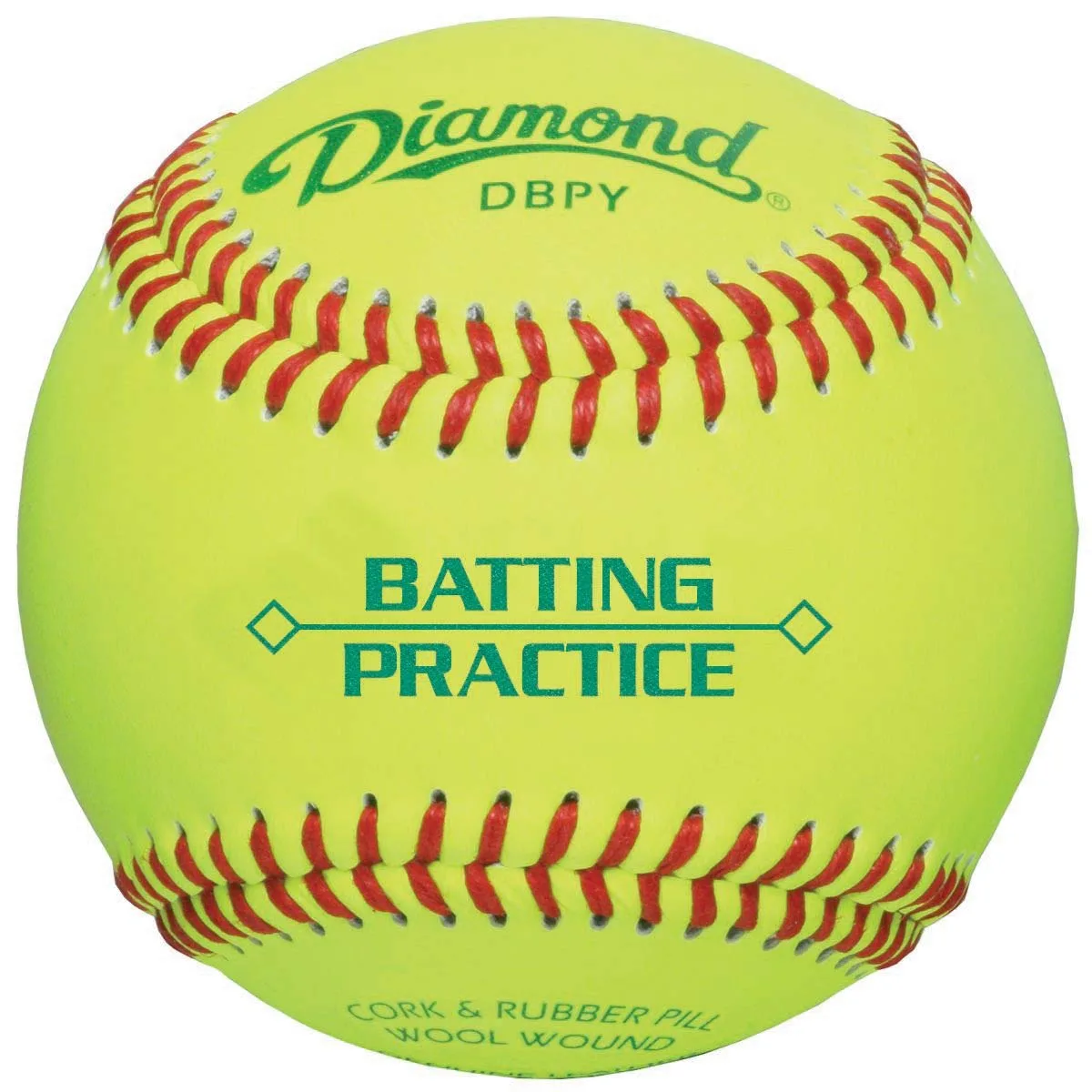 Diamond Optic Batting Practice Baseballs — Dozen
