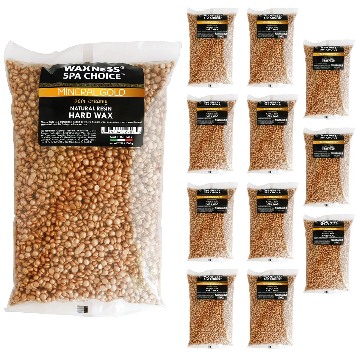 Waxness Spa Choice Mineral Gold Hard Wax Beads — Bulk