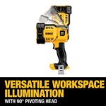 DEWALT 20V MAX LED Work Light, Handheld Spotlight with 508 Yard Distance, Pivoting Head, 1500 Lumens, Cordless, Battery Not Included (DCL043) - Image 4