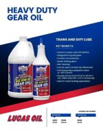 Lucas Oil 10046 SAE 80W-90 Heavy Duty Gear Oil - 1 Gallon - Image 2