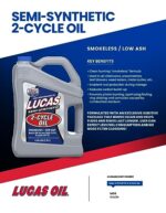 Lucas Oil 10115 Semi-Synthetic 2-Cycle Motor Oil - 1 Gallon - Image 2