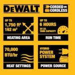 DEWALT 70000-BTU Outdoor Portable Forced Air Propane Heater - Image 10
