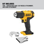 DEWALT 20V MAX Heat Gun, Cordless, Up to 990 Degrees, 42 Minutes of Run Time, LED Light, Heatgun with Flat and Hook Nozzle Attachments,Tool Only (DCE530B) - Image 6