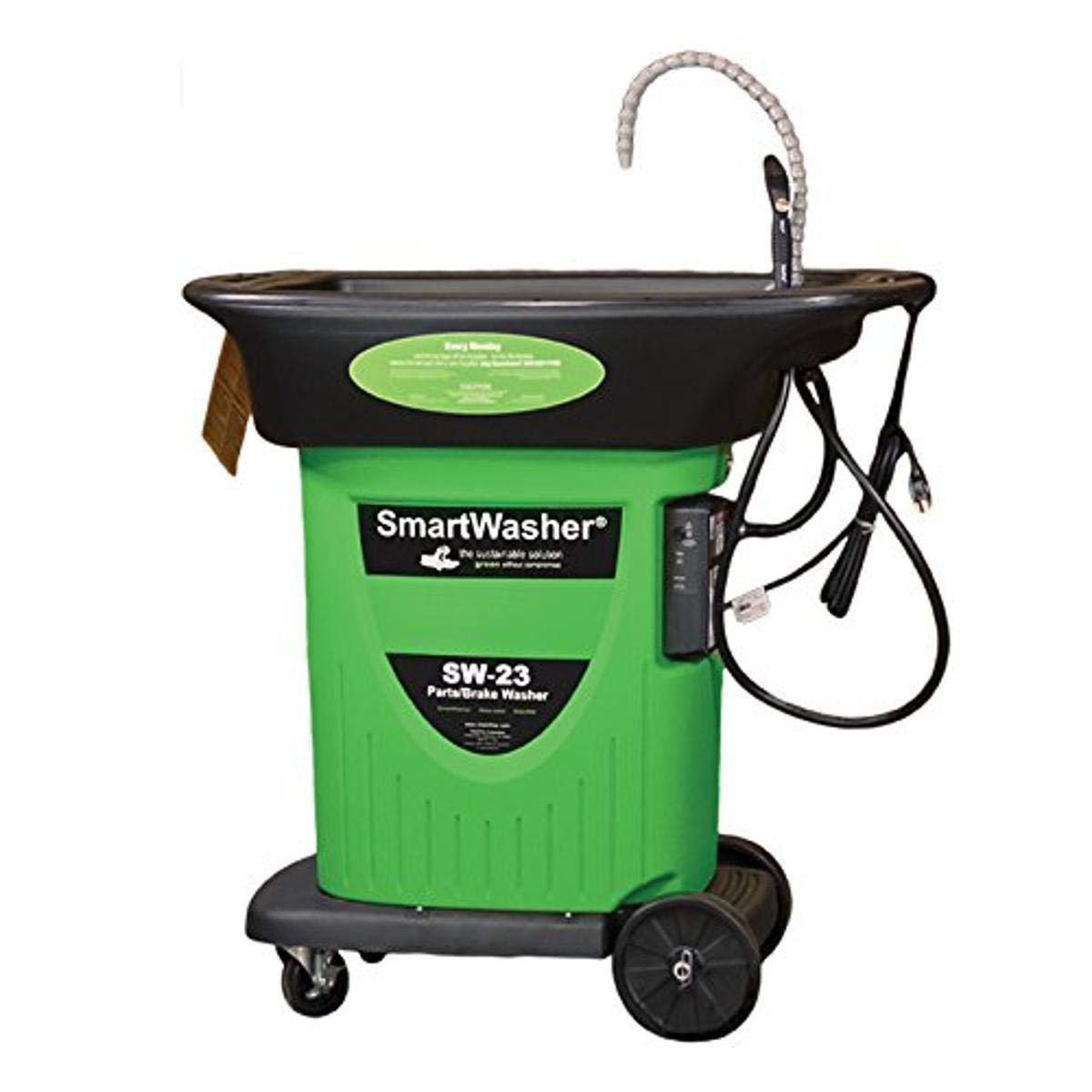 610BrwPR2tL CRC SmartWasher SW-423 Mobile Parts Washer Kit, and Durable Parts Washer, Cleans Dirt, Oil, and Grime from Industrial and Automotive Parts, Water-Based, Non-Flammable, pH Neutral - Image 1