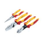 Wiha 32968 3 Piece Insulated Industrial Grip Pliers and Cutters Set, Red - Image 6