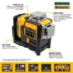 DEWALT Laser Level 360 Self Leveling, 3 Way Green Laser Leveler Tool 12V MAX with 2.0Ah Battery, Charger and Durable Carrying Case, 100 Ft, Tripod Compatible (DW089LG) - Image 13
