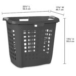 Sterilite 4 Pack Ultra Easy Carry Laundry Basket, Plastic Clothes Hamper Bin w/Comfort Grip Handles & Reinforced Rim, 2.1 Bushel Capacity, Flat Grey - Image 7