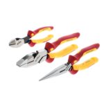 Wiha 32968 3 Piece Insulated Industrial Grip Pliers and Cutters Set, Red - Image 3