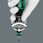 Wera 05074710001 Kraftform 7445 Hexagon Torque Screwdriver, 1/4" Head, 2.5-11.5"/lbs Variable Torque Adjustment Range - Image 6