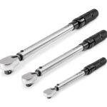 TEKTON 1/4, 3/8, 1/2 Inch Drive 90-Tooth Dual-Direction Micrometer Torque Wrench Set, 3-Piece (20-200 in-lb, 10-100 ft-lb, 40-200 ft-lb) | TRQ95901
