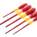 Wiha 32091 5-Piece 1000-Volt Slotted and Phillips Insulated Screwdriver Set