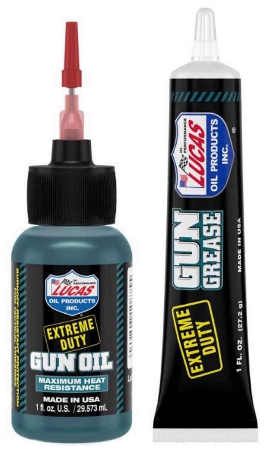 61R5jSUWMDL Lucas Extreme Duty 1oz Gun Oil Needle Oiler 10875 & 1oz Grease Tube 10889 Kit - Image 1