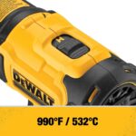 DEWALT 20V MAX Heat Gun, Cordless, Up to 990 Degrees, 42 Minutes of Run Time, LED Light, Heatgun with Flat and Hook Nozzle Attachments,Tool Only (DCE530B) - Image 4