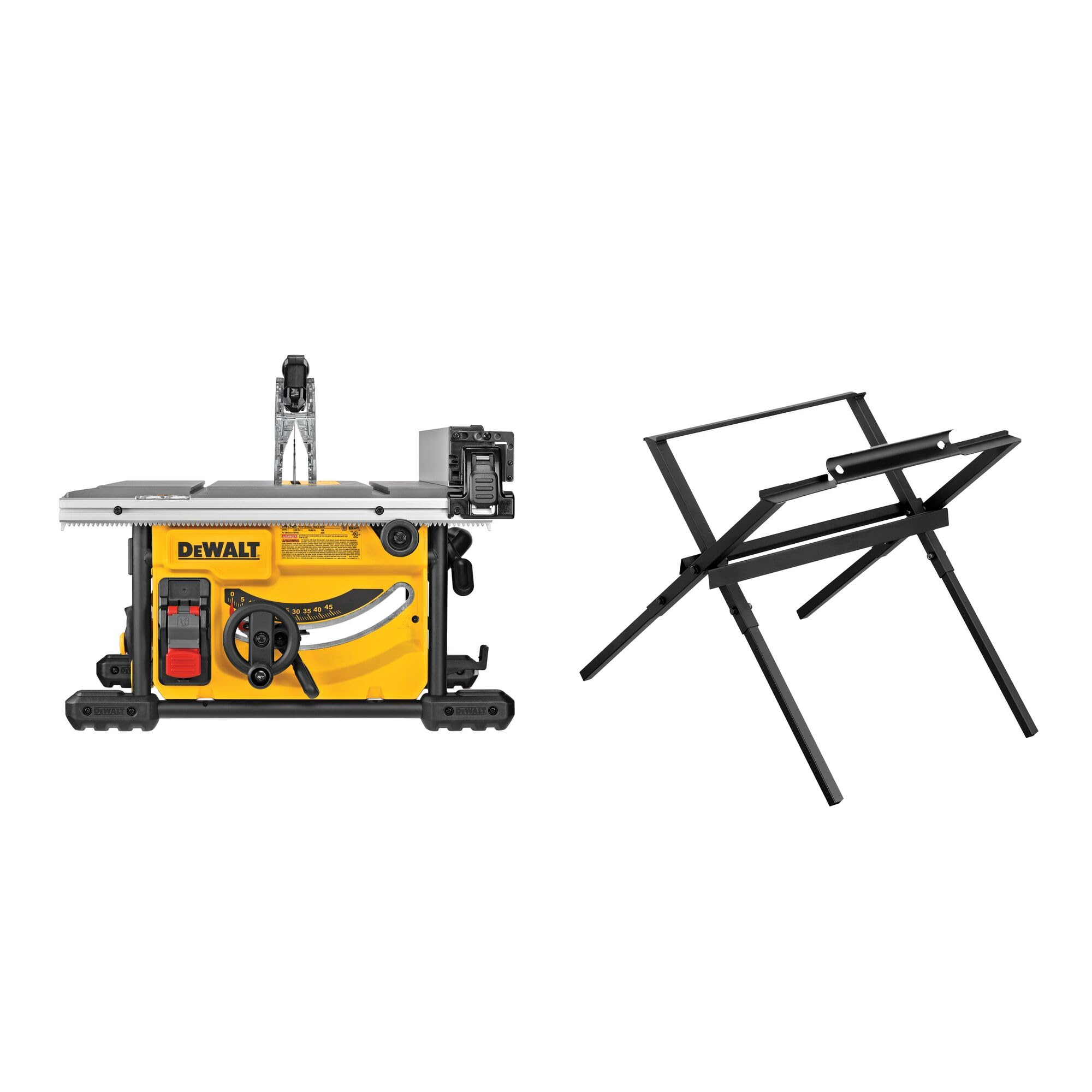 61fc-ANG9zL DEWALT Portable Table Saw with Stand, 8-1/4 inch, up to 48-Degree Angle Cuts (DWE7485WS) - Image 1