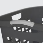 Sterilite 4 Pack Ultra Easy Carry Laundry Basket, Plastic Clothes Hamper Bin w/Comfort Grip Handles & Reinforced Rim, 2.1 Bushel Capacity, Flat Grey - Image 2