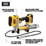 DEWALT Grease Gun Kit 20V MAX with 4.0Ah Battery and Charger, Cordless Grease Gun, LED Light, 42” Hose, 10,000 PSI, Variable Speed Triggers (DCGG571M1) - Image 10
