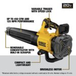 DEWALT 20V MAX* XR Leaf Blower, Cordless, Handheld, 125-MPH, 450-CFM (Tool Only-Battery & Charger not Included) (DCBL722B) - Image 6