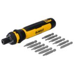 DEWALT Cordless Screwdriver, 4V USB Rechargeable Electric Screwdriver with 12 pcs Screwdriver Bit Set, LED Light, FLEXDRIVE Control, Compact, Ergonomic (DWHT66719)