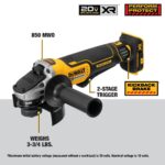 DEWALT 20V MAX* Angle Grinder Tool Cordless Brushless, 4 1/2 Inch, with Paddle Switch and Kickback Brake, Tool Only (DCG413B) - Image 6