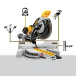 DEWALT Miter Saw, 12 Inch Double Bevel Sliding Compound Miter Saw, Includes Blade Wrench and Clamp, Increased Crosscut Capacity, Powerful 3800 RPM Motor 15 Amp (DWS779) - Image 9