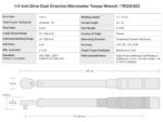 TEKTON 1/4 Inch Drive 90-Tooth Dual-Direction Micrometer Torque Wrench (20-200 in-lb) | TRQ50402 - Image 2