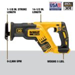 DEWALT 20V MAX XR Reciprocating Saw Cordless, Brushless, Compact,Variable Speed, Pivoting Head, LED Light, Tool Only (DCS367B) - Image 12