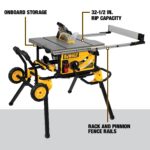 DEWALT Table Saw 10 Inch with Foldable Rolling Table Saw Stand, 15 Amp, 4800 RPM, 32-1/2-Inch Rip Capacity (DWE7491RS) - Image 12