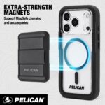 Pelican Voyager iPhone 17 Pro Case [Compatible with MagSafe] Rugged Phone Case w/ 24ft Military-Grade Drop Protection - Heavy Duty Phone Cover w/Belt Clip Holster for iPhone 17 Pro - Black/Clear - Image 8