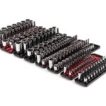 TEKTON 1/4, 3/8, 1/2 Inch Drive 6-Point Socket Set with Rails and Trays (214-Piece) | SHD99202
