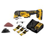 DEWALT 20V MAX XR Oscillating Multi-Tool Kit, Oscillating Tool Accessories, Cordless, 3-Speed, Quick Blade Change, Sand Paper, Blades, Battery and Charger Included (DCS356D1)