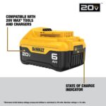DEWALT 20V MAX XR Battery 6 Ah Lithium Ion, 2-Pack, Premium High Capacity Long Lasting Cordless Tool Battery Packs (DCB206-2) - Image 9