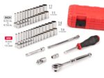TEKTON 1/4 Inch Drive Shallow and Deep 12-Point Socket and Ratchet Set with Case, 56-Piece (5/32-9/16 in., 4-15 mm) | SKT05304 - Image 5
