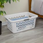 Sterilite Laundry Basket, Plastic Clothes Hamper, Large Rectangle Bin with Comfort Grip Handles and Reinforced Rim, 2 Bushel Capacity, White, 6 Pack - Image 6