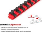 TEKTON 3/8 Inch Drive 6-Point Socket Set with Rails, 68-Piece (1/4-1 in., 6-24 mm) | SHD91220 - Image 3