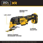 DEWALT 20V MAX XR Oscillating Multi-Tool Kit, Oscillating Tool Accessories, Cordless, 3-Speed, Quick Blade Change, Sand Paper, Blades, Battery and Charger Included (DCS356D1) - Image 10