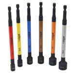 Wiha 70486 Magnetic Nut Setter Set, 6 Piece SAE, Color Coded, 1/4-Inch Hex Drive, Impact Rated - Image 4