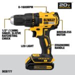 DEWALT 20V MAX Cordless Drill and Impact Driver, Power Drill Brushless 2-Tool Power Tool Combo Kit, Includes 2 Batteries, Charger and Bag (DCK277D2) - Image 11