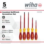 Wiha 32059 5 Piece Insulated SoftFinish Slotted/Phillips/Square Screwdriver Set - Image 2