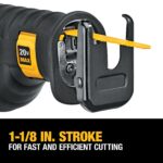 DEWALT 20V MAX Reciprocating Saw, 3,000 Strokes Per Minute, Variable Speed Trigger, Bare Tool Only (DCS380B), Yellow - Image 9