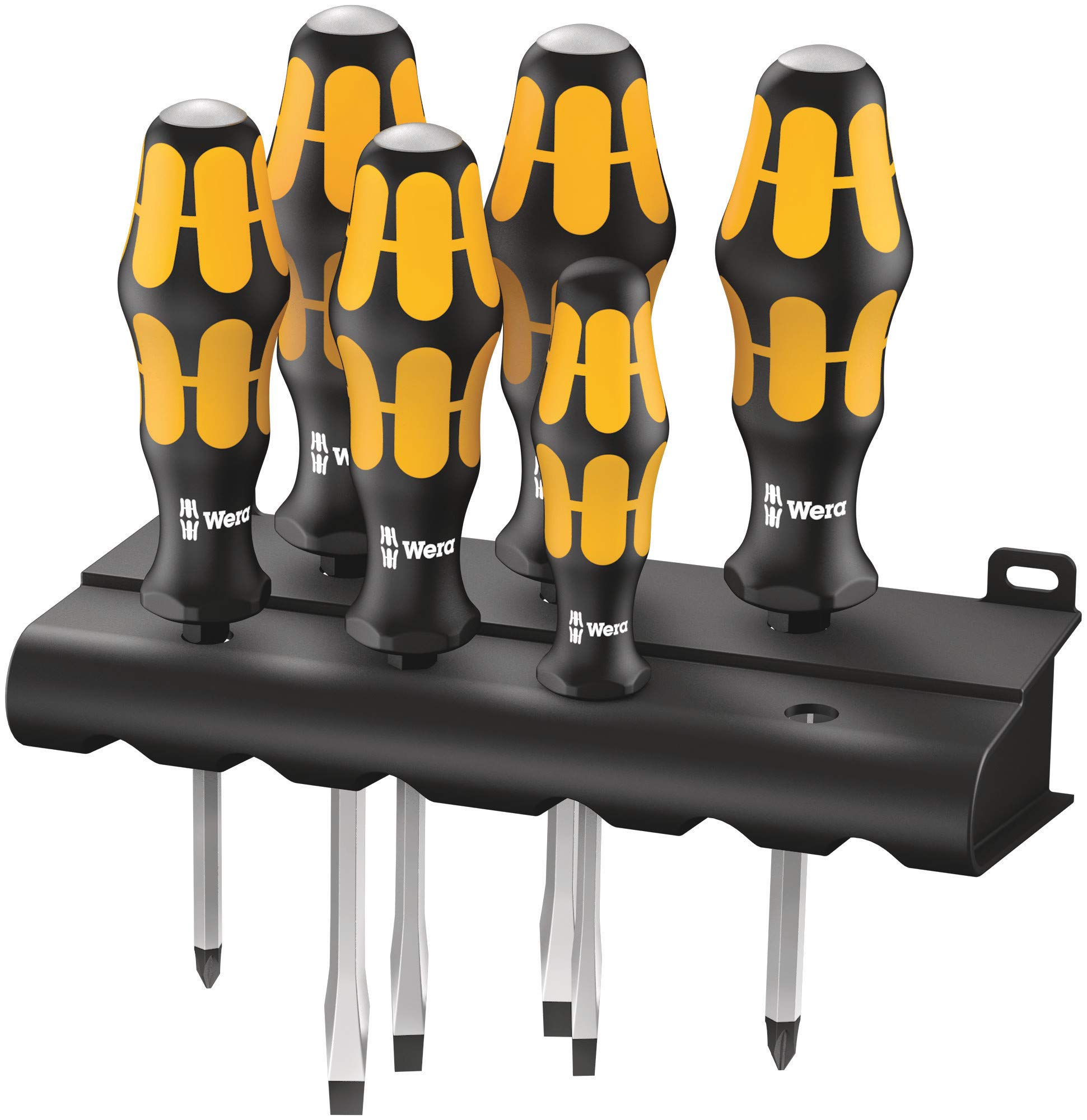 71NIaLAD+DL Wera - 5018282001 932/6 Kraftform Plus Screwdriver Set and Rack, 6-Pieces - Image 1