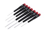Wiha 26197 Precision Screwdriver Set, 7-Piece Mini Slotted & Phillips, PicoFinish Handles with Rotating Caps, Small Screwdrivers for Electronics & Fine Work