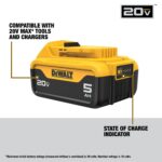 DEWALT 20V MAX Lithium-Ion Battery 2-Pack and Charger, 5.0 Ah, Battery Starter Kit (DCB205-2c) - Image 6