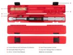 TEKTON 3/8 Inch Drive 90-Tooth Flex Head Dual-Direction Electronic Torque Wrench (10-100 ft-lb) | TRQ81122 - Image 6