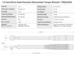 TEKTON 1/2 Inch Drive 90-Tooth Dual-Direction Micrometer Torque Wrench (40-300 ft-lb) | TRQ52403 - Image 2