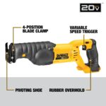 DEWALT 20V MAX Reciprocating Saw, 3,000 Strokes Per Minute, Variable Speed Trigger, Bare Tool Only (DCS380B), Yellow - Image 11
