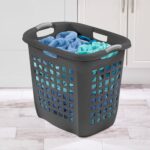 Sterilite 4 Pack Ultra Easy Carry Laundry Basket, Plastic Clothes Hamper Bin w/Comfort Grip Handles & Reinforced Rim, 2.1 Bushel Capacity, Flat Grey - Image 5