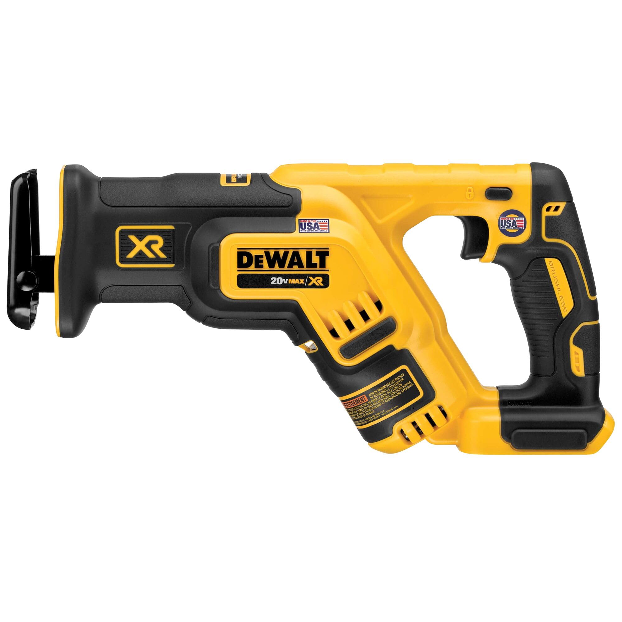 71wFpPAEAtL DEWALT 20V MAX XR Reciprocating Saw Cordless, Brushless, Compact,Variable Speed, Pivoting Head, LED Light, Tool Only (DCS367B) - Image 1